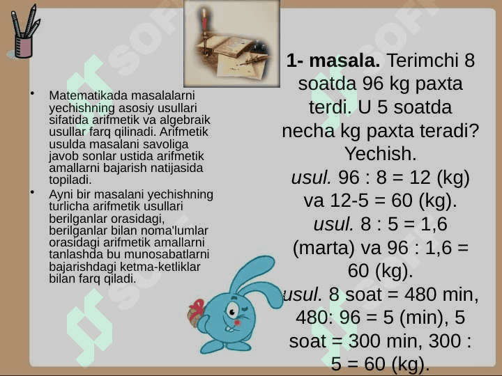 Matnli masalalarni yechish usullari 3