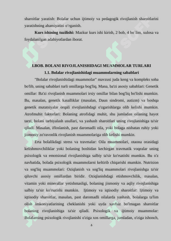 Bolani rivojlanishida muammolarning roli 6
