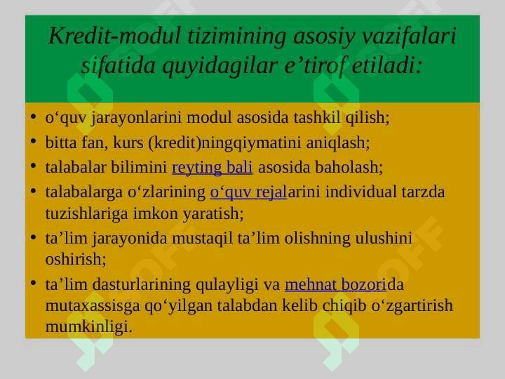 Kredit-modul tizimi haqida tushuncha 4