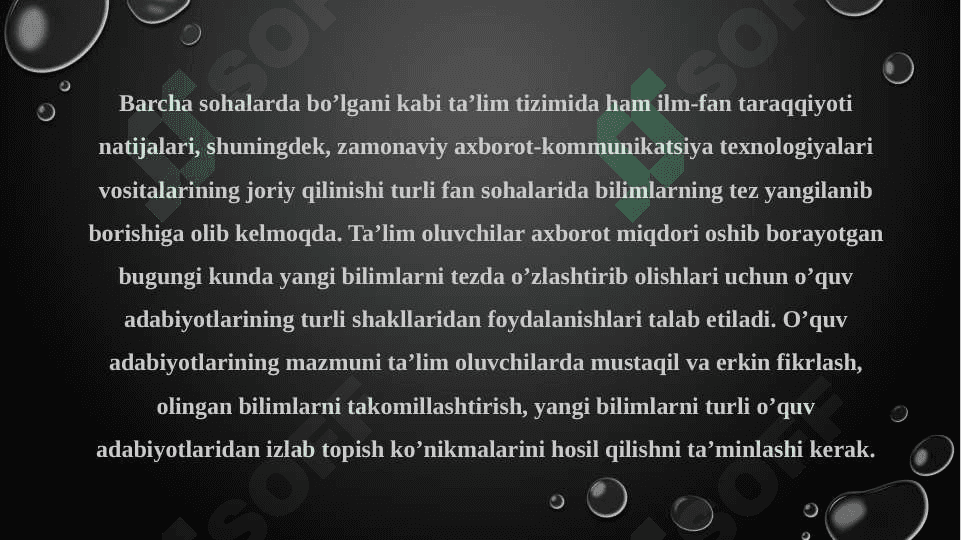 Fan doirasida adabyotlarni topish, saralash, saqlash, qayta ishlash, havolalar va snoskalar berish, internet ma'lumotlaridan to'g'ri foydalanishni o'rganish. 2