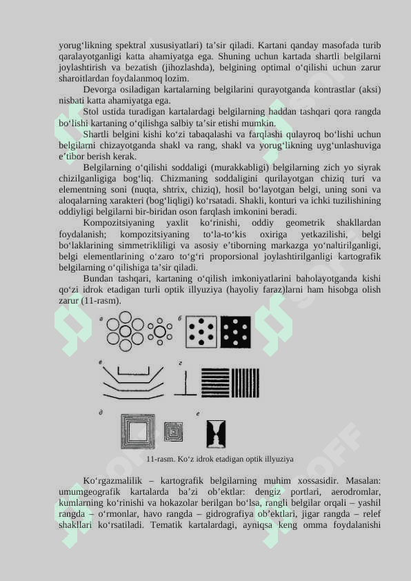 KARTOGRAFIK BELGILAR, ULARNI YaSASh USULLARI 8