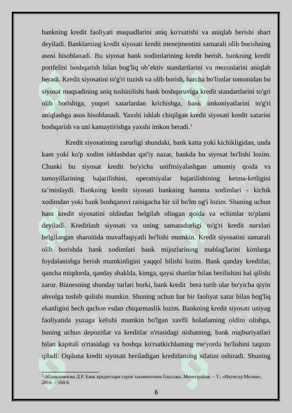 Banklarda kredit operatsiyalarining turlari va shakllari 6