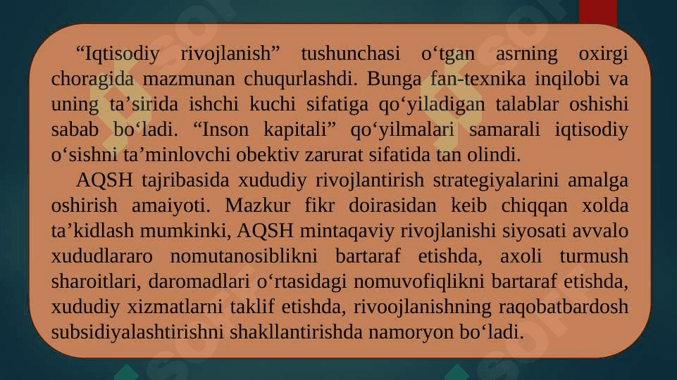 MINTAQALARNI IJTIMOIY-IQTISODIY RIVOJLANISHINI TARTIBGA SOLISH 4