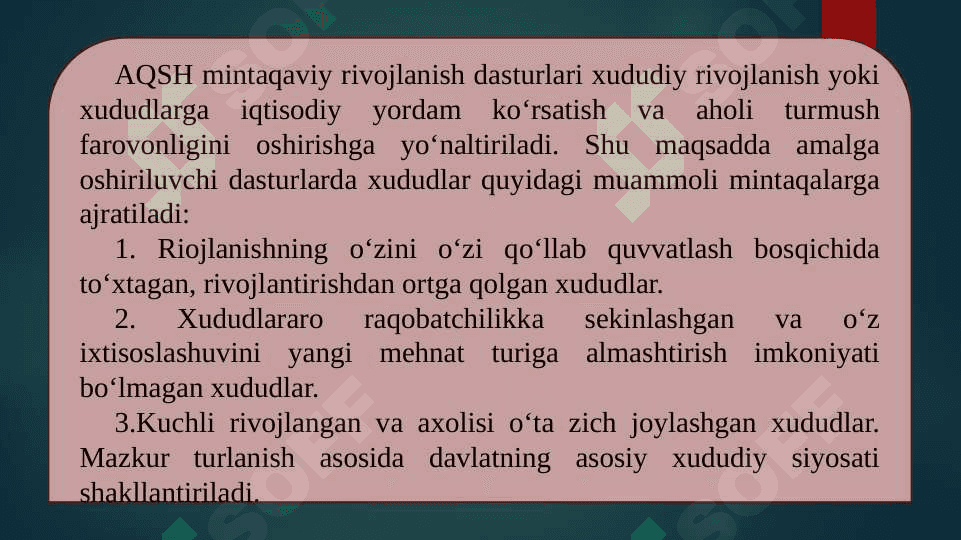 MINTAQALARNI IJTIMOIY-IQTISODIY RIVOJLANISHINI TARTIBGA SOLISH 5