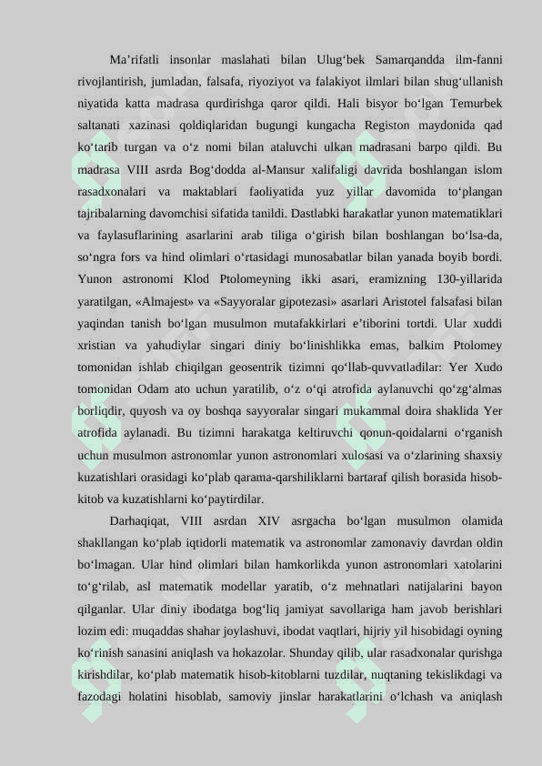 Mirzo Ulugʻbekning astronomiya maktabi tarixiy madaniyati 3