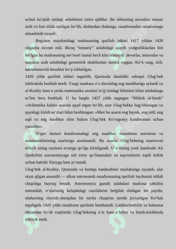 Mirzo Ulugʻbekning astronomiya maktabi tarixiy madaniyati 4