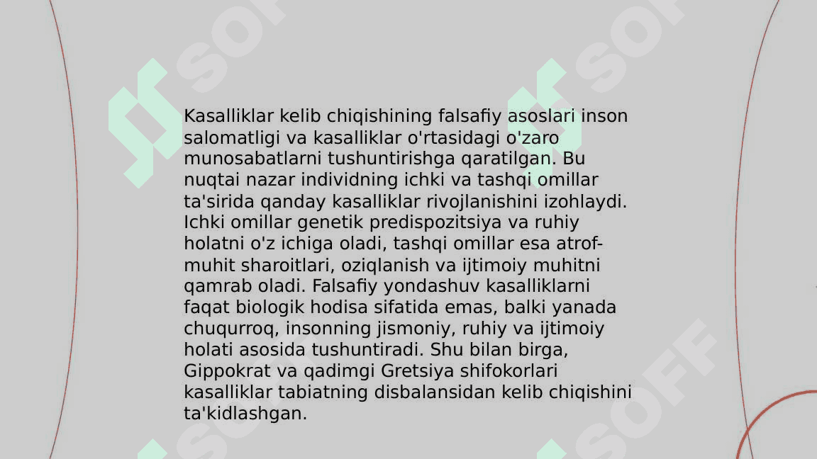 IBN SINO TIBBIYOT KASALLIKLARINI KELIB CHIQISH NAZARIYALARI 4