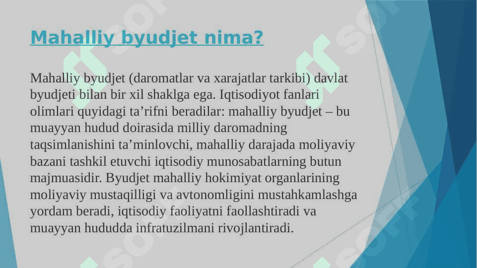 MAHALLIY BYUDJETLAR 3