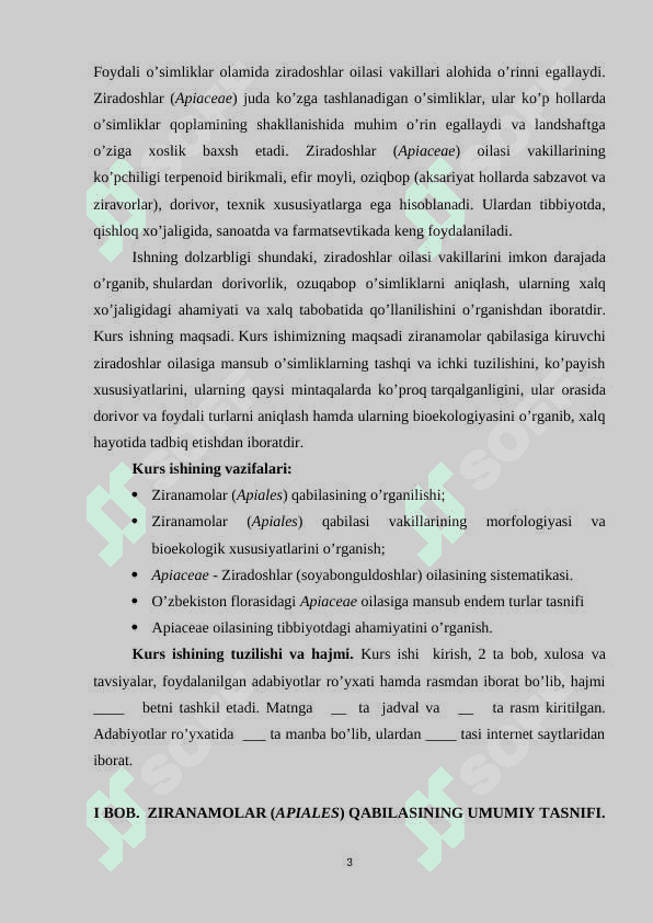 Ziranamolar (Apiales) qabilasi 3