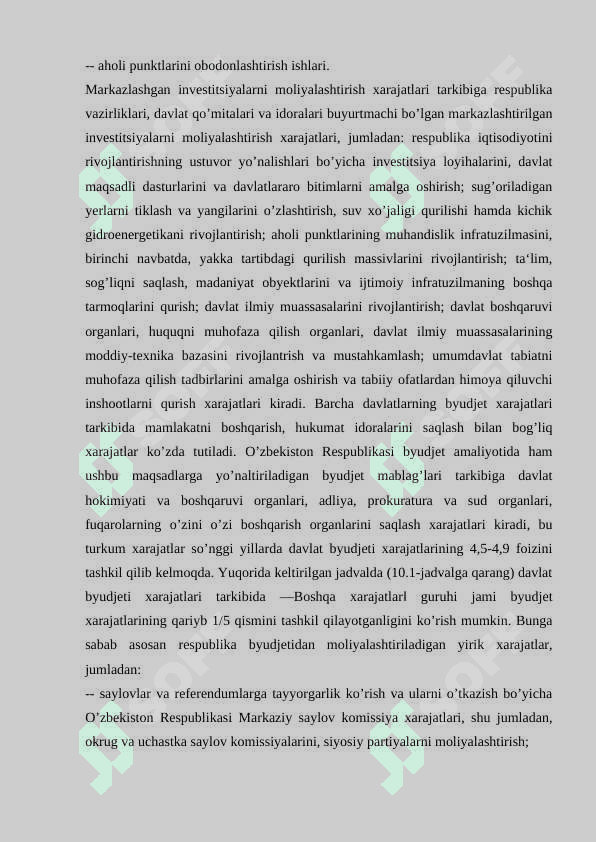 O'zbekiston Respublikasi Davlat byudjeti xarajatlari tizimi. 8