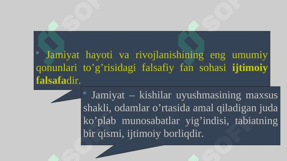 Jamiyat falsafasi. 3