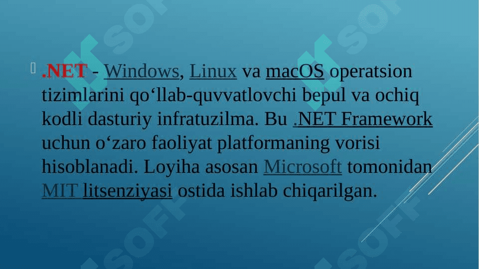 C# va .Net Core platformasi. C# dasturlash tilining tuzilishi 4