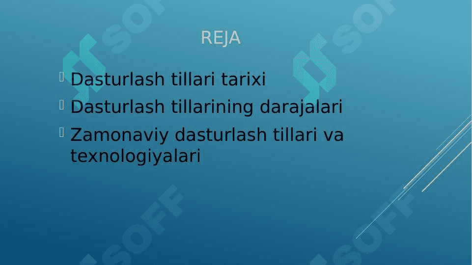 Dasturlash tillari. 2