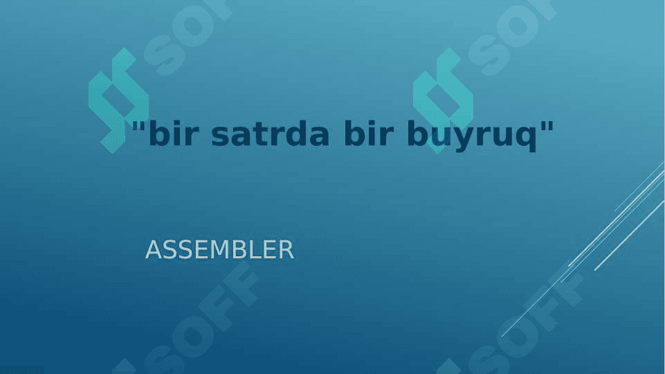 Dasturlash tillari. 7