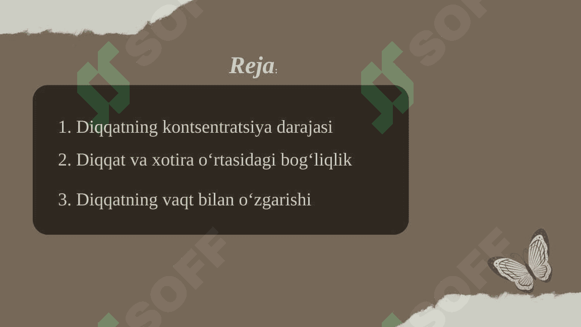 Diqqatning tebranishlarini o‘rganish 2