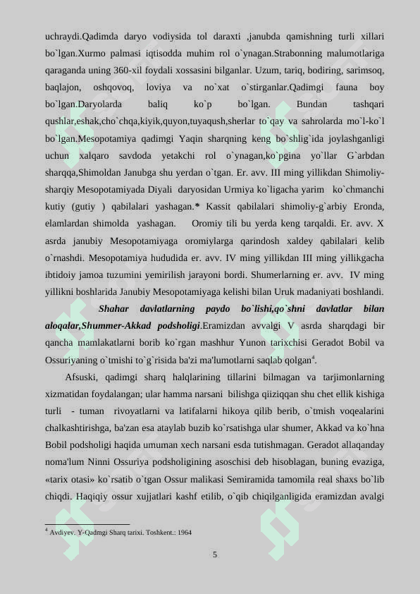 Ikki daryo oralig’ida Shumer shahar davlatlarining paydo bo`lishi 5