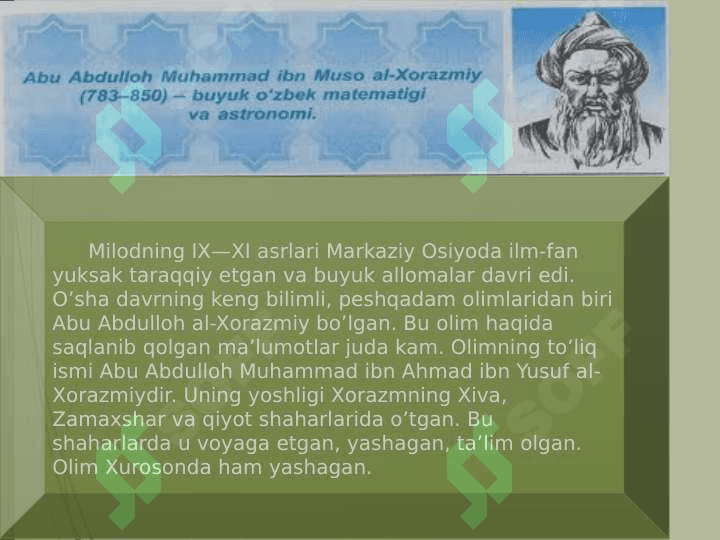 Abu Muso Al-Xorazmiy 7