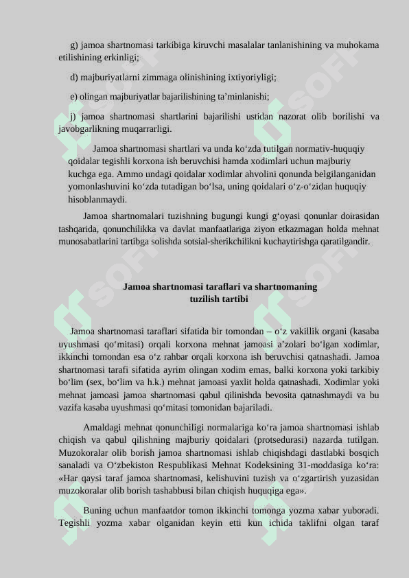 JAMOA SHARTNOMALARI VA JAMOA KELISHUVLARI. MEHNAT SHARTNOMASINING TUSHUNCHASI. ISHGA QABUL QILISHNI RASMIYLASHTIRISH. 3