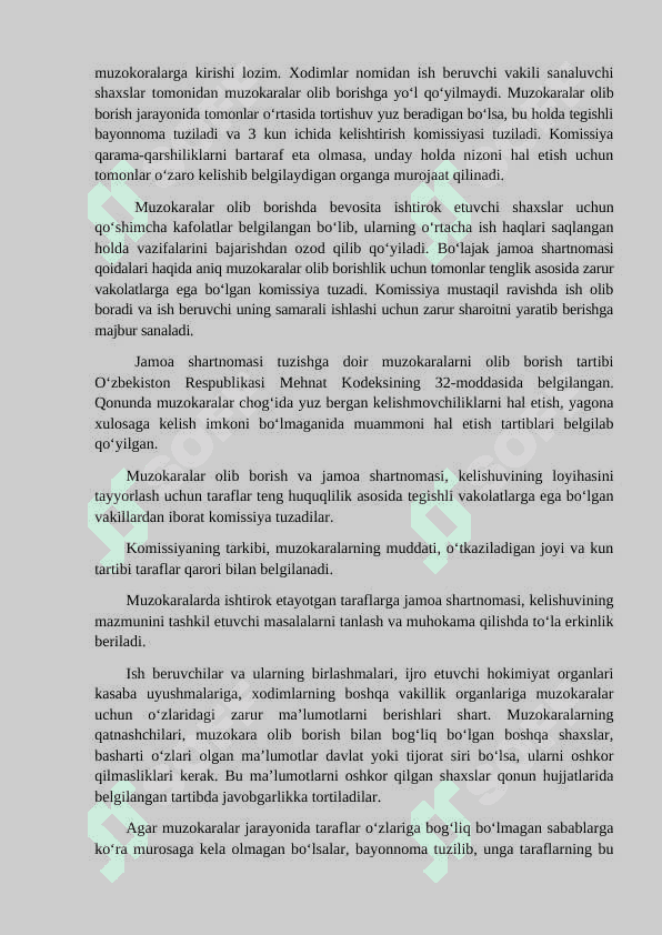 JAMOA SHARTNOMALARI VA JAMOA KELISHUVLARI. MEHNAT SHARTNOMASINING TUSHUNCHASI. ISHGA QABUL QILISHNI RASMIYLASHTIRISH. 4