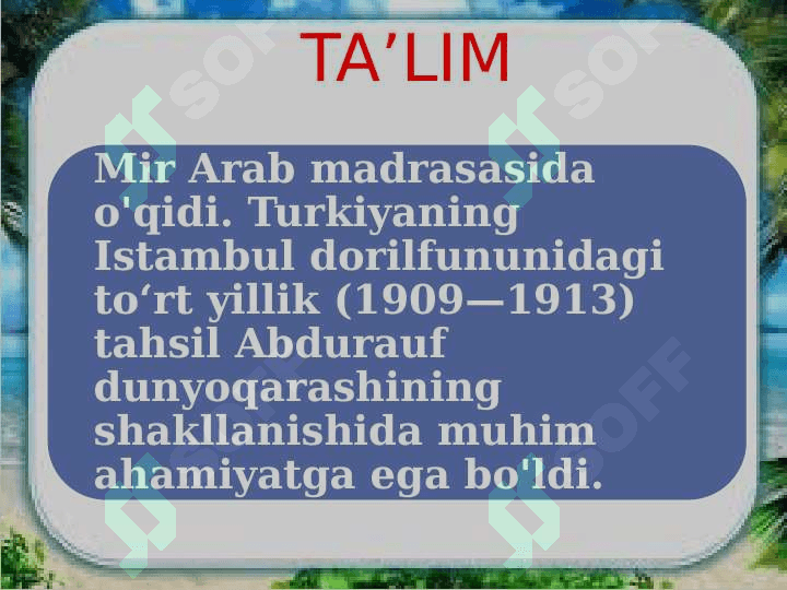 ABDURAUF FITRAT 6