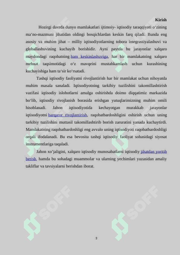 JAHON XO’JALIGINING SHAKILLANISHI VA  RIVOJLANISHI 3