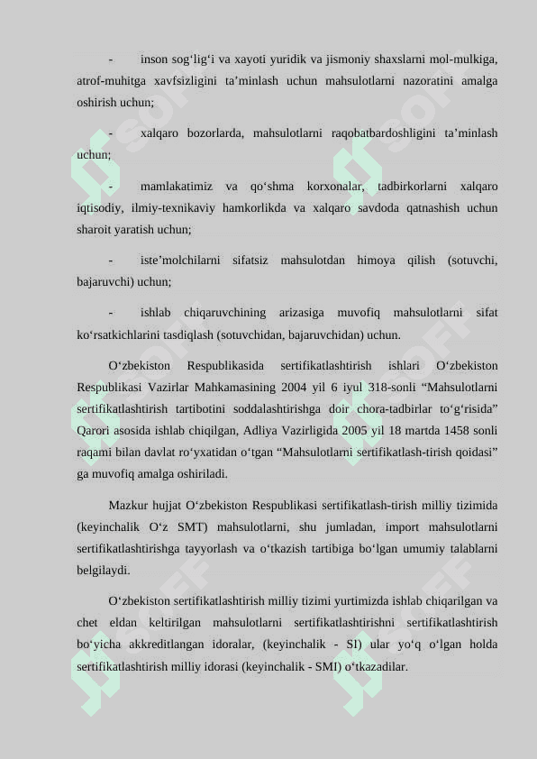 Sifat   tizimini sertifikatlashtirish 8