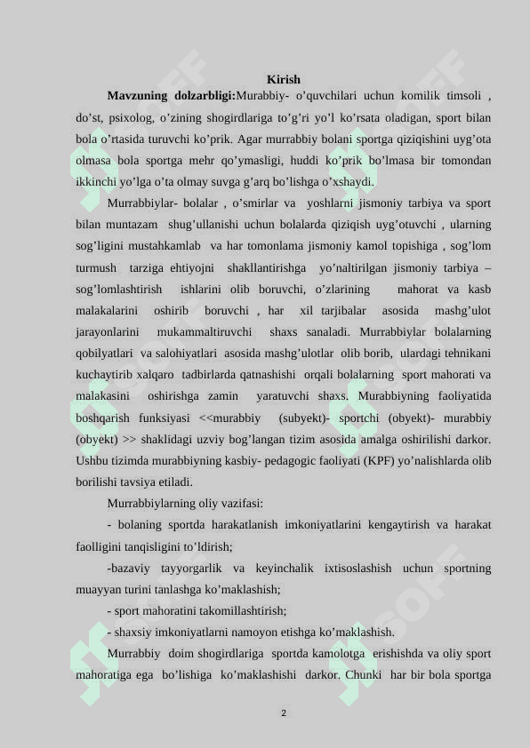 O’qituvchi va murabbiyning pegagogik va psixologik xususiyatlari 2