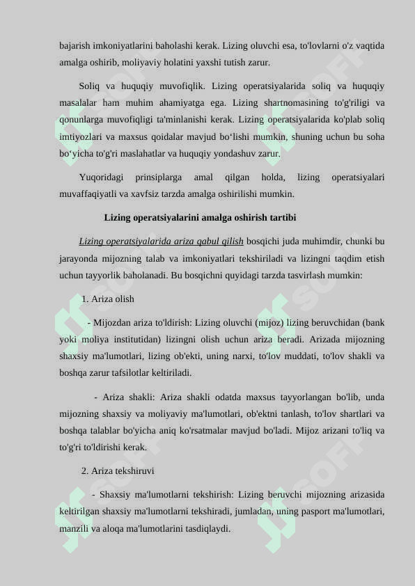 Banklarda lizing operatsiyalari tartibi 4