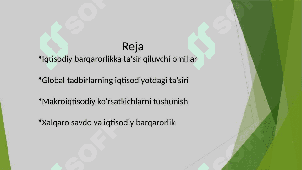 Iqtisodiyotning barqarorligi va makroiqtisodiy zaiflikning barqarorligi 2