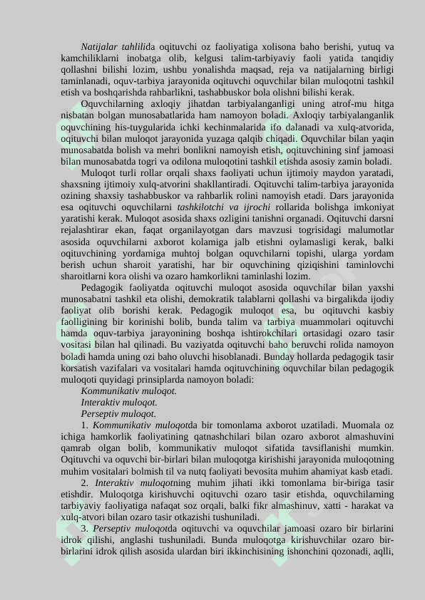 OʻQITUVCHI VA O'QUVCHI O’RTASIDAGI MULOQOT 4
