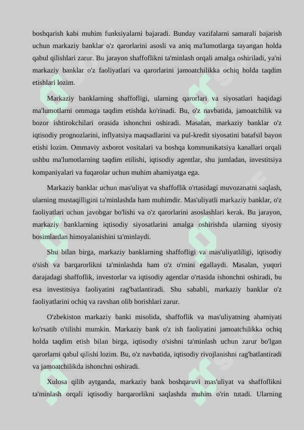 Markaziy bank boshqaruv strukturasi 5