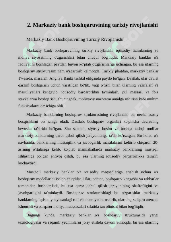 Markaziy bank boshqaruv strukturasi 8