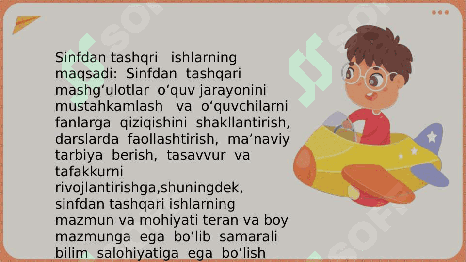 Mavzu: Boshlang‘ich sinflarda matematikadan sinfdan tashqari ishlarni tashkil etishning maqsad va vazifalari .Boshlang‘ich sinflarda matematikadan sinfdan tashqari ishlarni tashkil etish turlari 4
