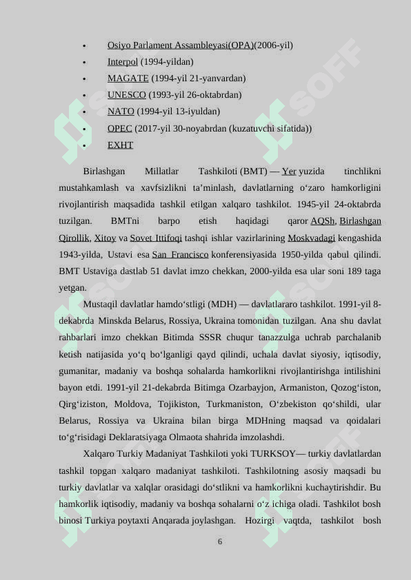 Xalqaro iqtisodiy tashkilotlar va ularning vazifalari 6
