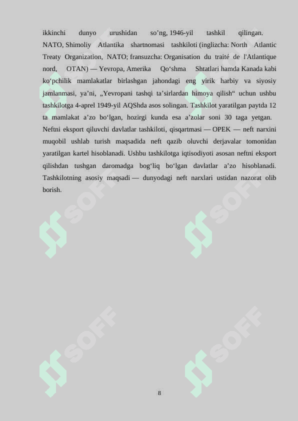 Xalqaro iqtisodiy tashkilotlar va ularning vazifalari 8