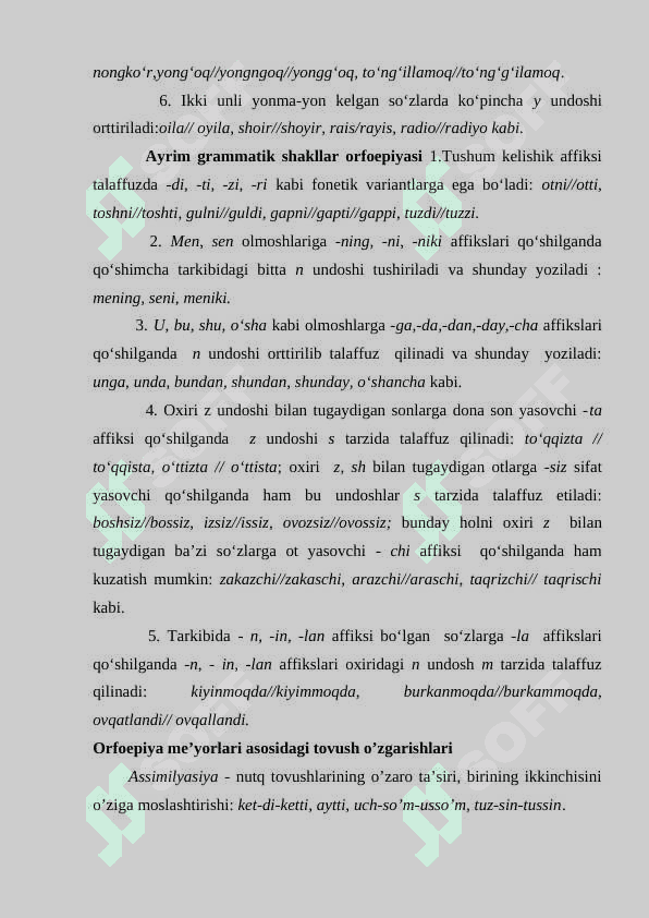 O’zbek tilining “Orfoepiya qoidalari” 4