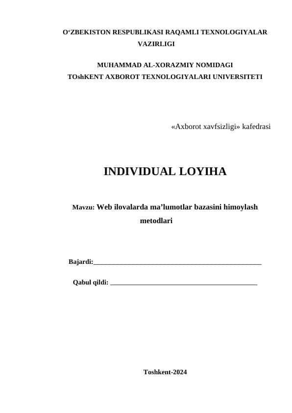 Loyiha ishi