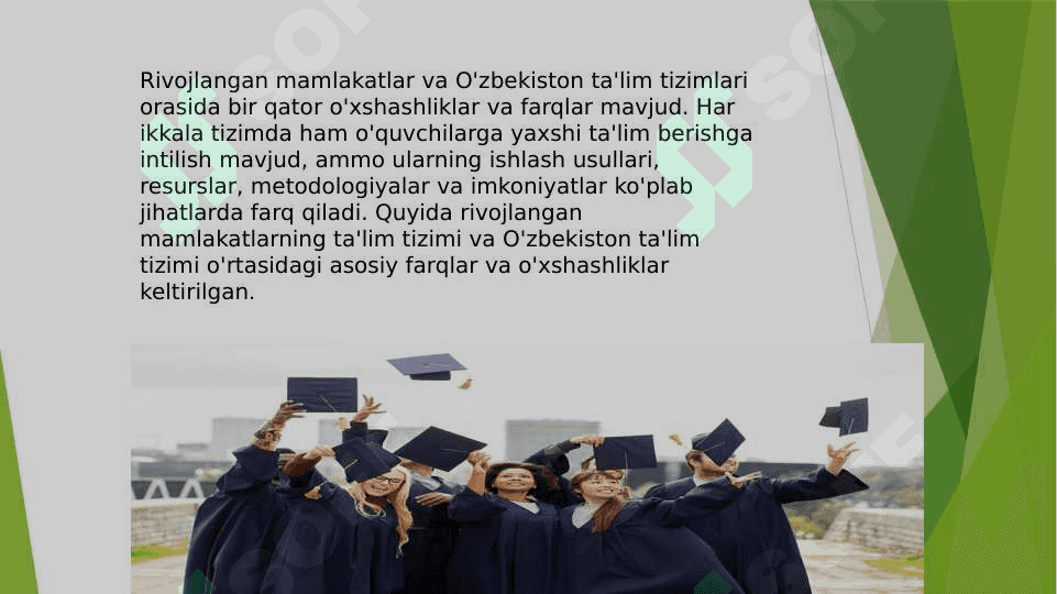 Rivojlangan mamlakatlar ta’lim   tizimi 3