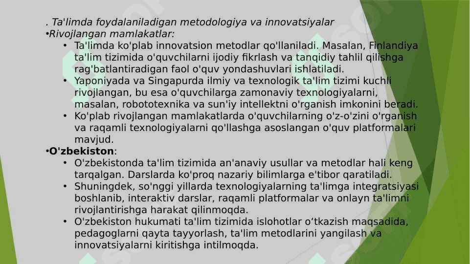 Rivojlangan mamlakatlar ta’lim   tizimi 5