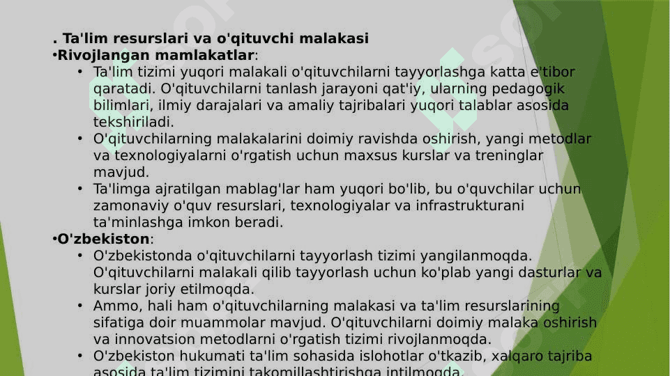 Rivojlangan mamlakatlar ta’lim   tizimi 6