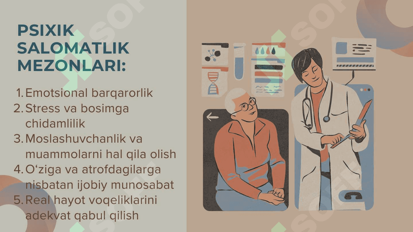 Psixik salomatlik va psixik buzilishlar 3