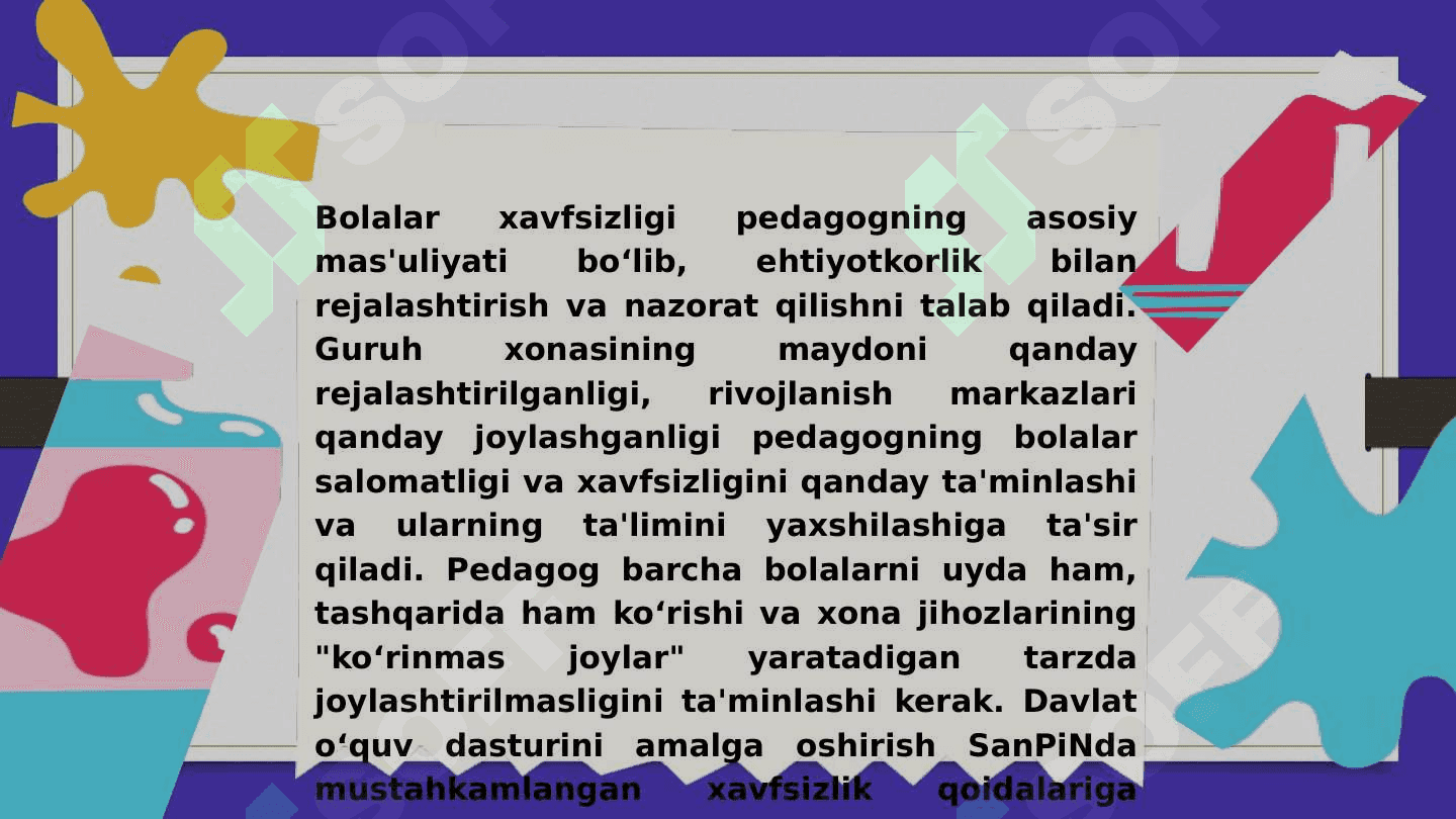 Maktabgacha ta’lim tashkilotlarida  tasviriy faoliyat  mashg‘ulotlari jihozlari 4