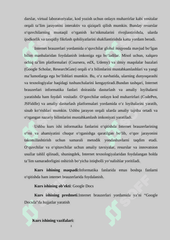 INFORMATIKA FANLARINI  O‘QITISHDA INTERNET BRAUZERLARDAN FOYDALANISHNING O‘RNI VA AHAMIYATI 3