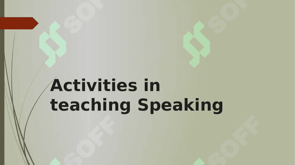 Teaching Speaking 7