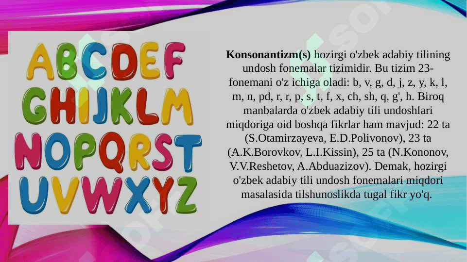 Undoshlar tasnifi va ularning farqli jihatlari 3