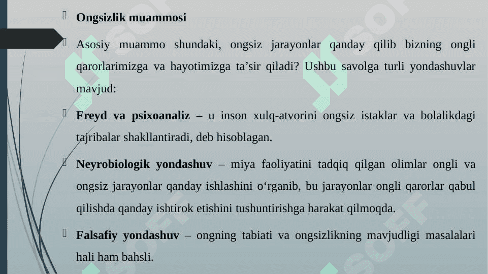 ONGSIZLIK MUAMMOSI 5