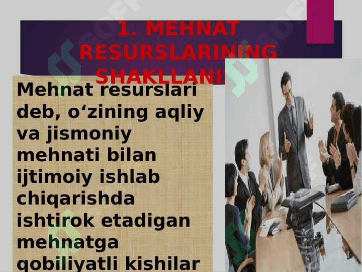 Iqtisodiyotni erkinlashtirish sharoitida mehnat resurslaridan samarali foydalanish yo`llari 3