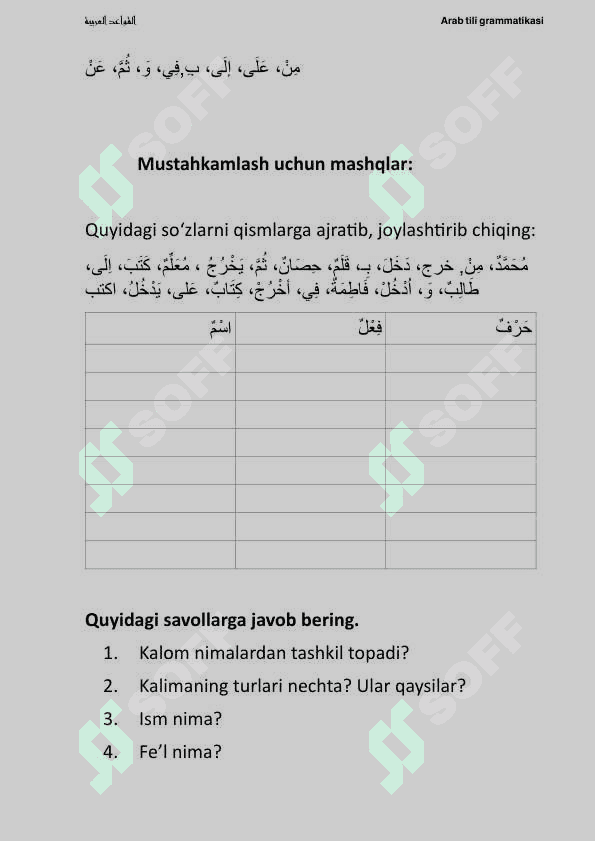 Arab tili grammatikasi 4
