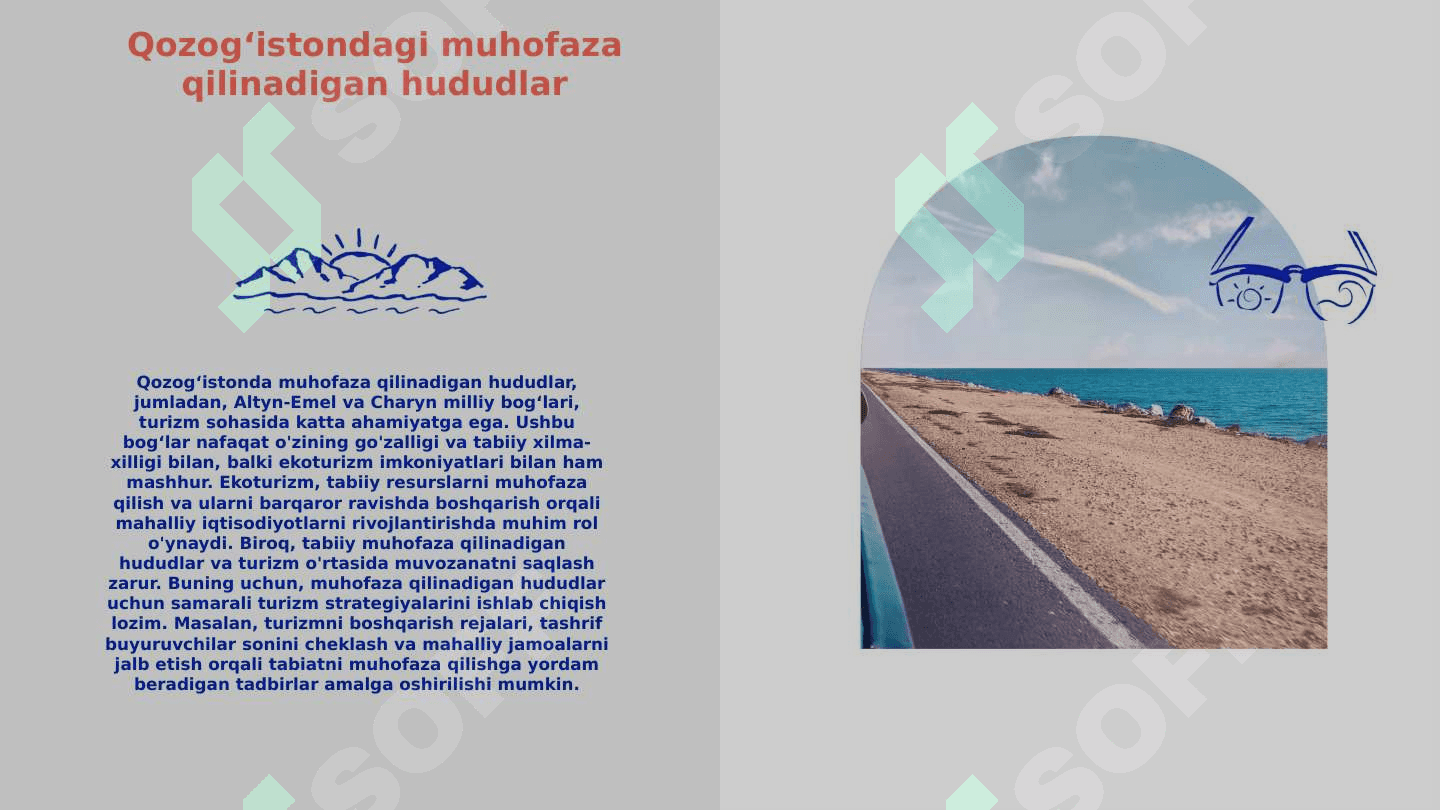 Qozogʻiston turizmning asosiy yoʻnalishlari va imkoniyatlari 5