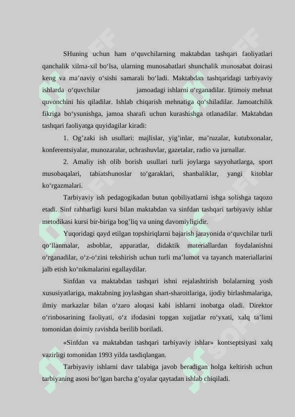 Darsdan tashqari ishlarni tashkil qilish metodikasi 7